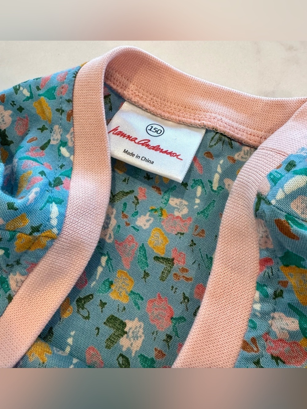 Hanna Andersson Floral Long Sleeve Dress Girls Size 130(7/8) - Picture 5 of 8